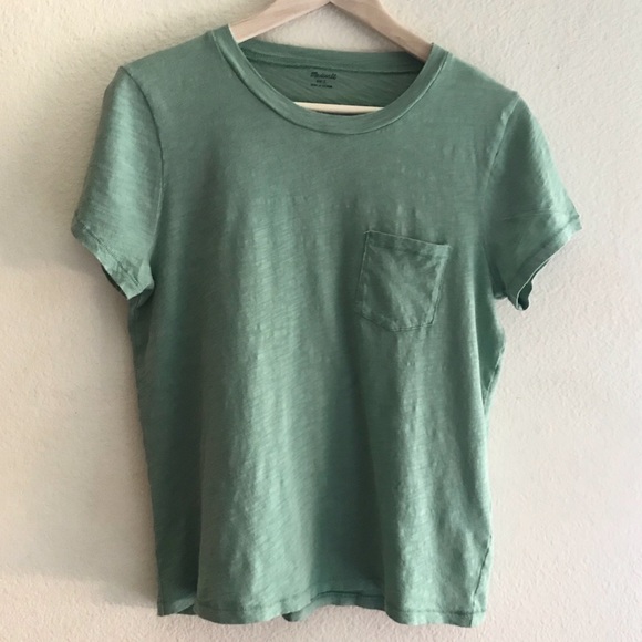 Madewell Tops - Madewell | Green Pocket Tee